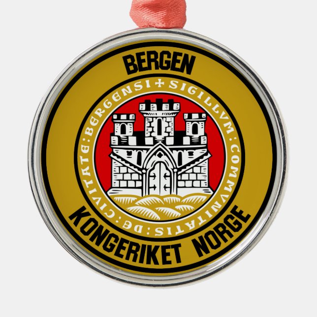 Adorno Metálico Bergen Round Emblem (Frente)