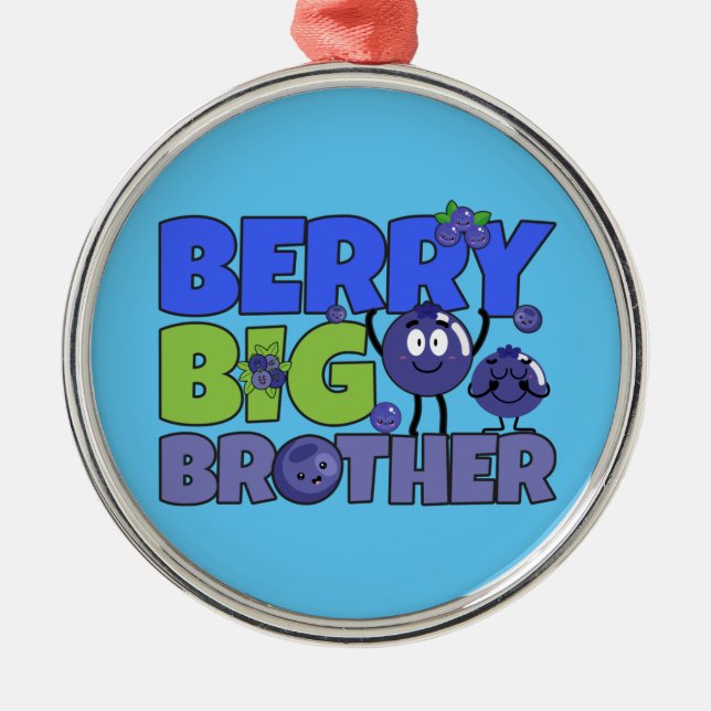 Adorno Metálico Berry Big Brother - Sibling Blueberry Pun (Frente)