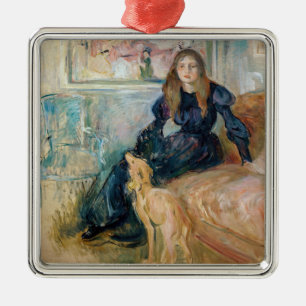 Adorno Metálico Berthe Morisot - Julie y su galgo Laerte