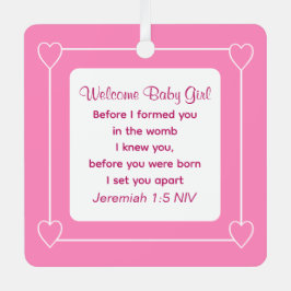 Adorno Metálico Bíblica de Baby Shower ligera versus favor de part