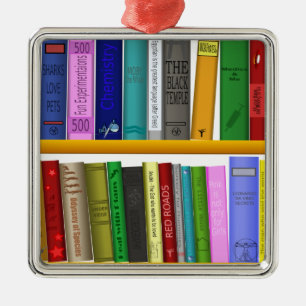 Adorno Metálico biblioteca de libros estantes leyendo