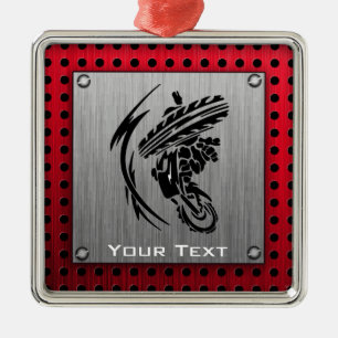 Adorno Metálico Bici metalizado cepillada de la suciedad de la