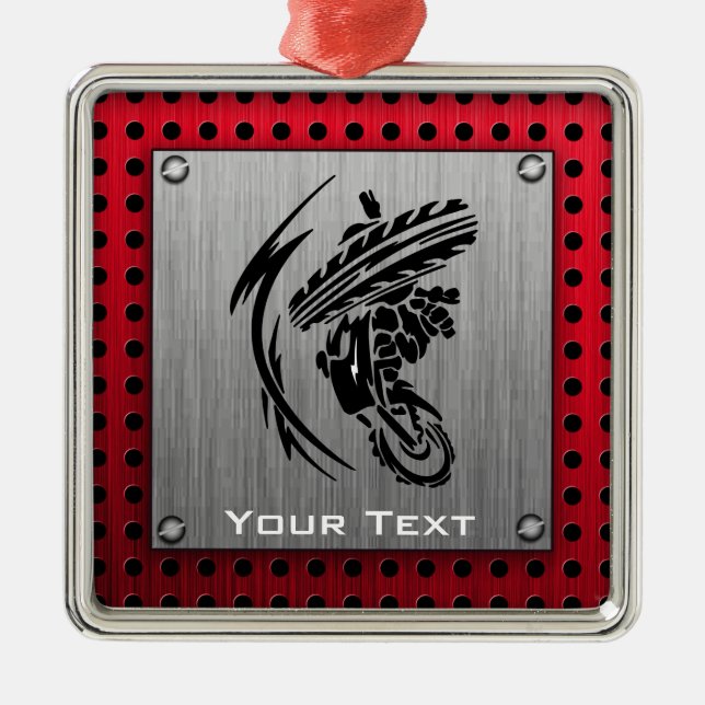 Adorno Metálico Bici metalizado cepillada de la suciedad de la (Frente)