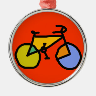 Adorno Metálico bicicleta de color