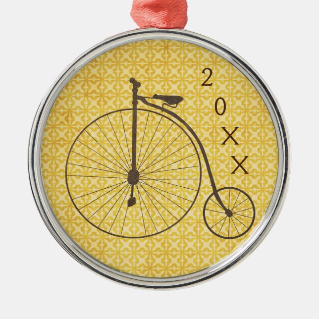 Adorno Metálico Bicicleta metálica de la antigüedad de la rueda (Frente)