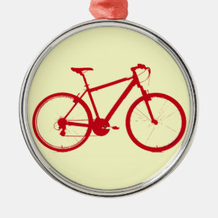 Adorno Metálico bicicleta roja, ciclismo