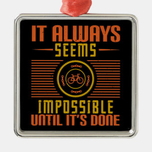 Adorno Metálico Bicicleta - Siempre parece imposible