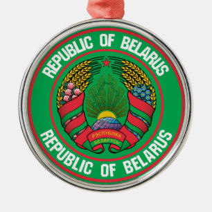 Adorno Metálico Bielorrusia redonda Emblem