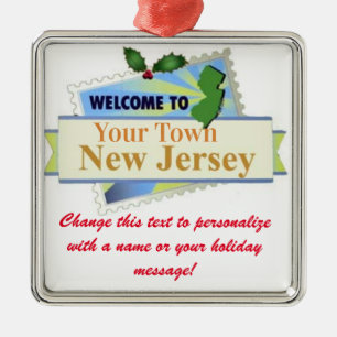Adorno Metálico Bienvenida personalizada a Nueva Jersey