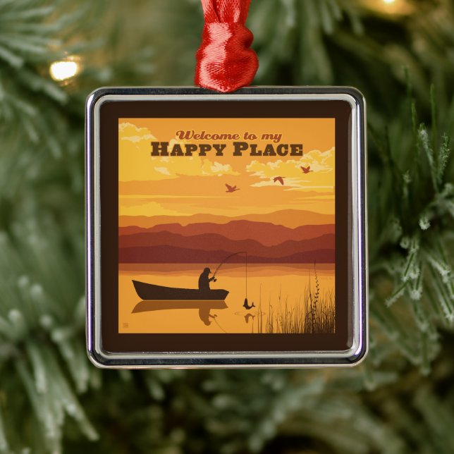 Adorno Metálico Bienvenido A Mi Feliz Lugar (Árbol)