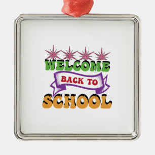 Adorno Metálico Bienvenido De Nuevo A La Escuela