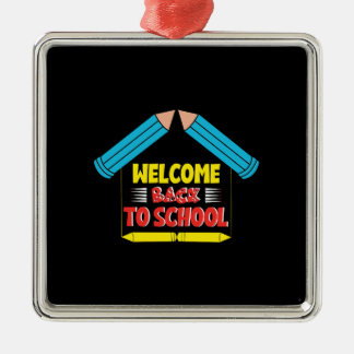 Adorno Metálico Bienvenido De Nuevo A La Escuela