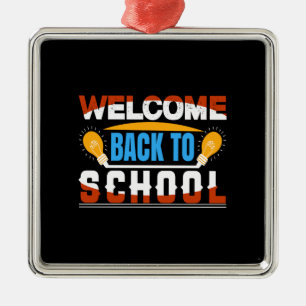 Adorno Metálico Bienvenido De Nuevo A La Escuela