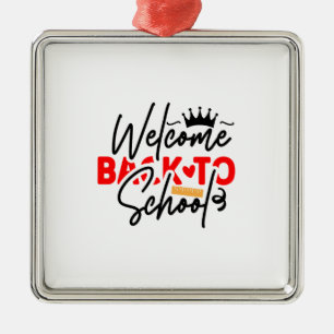 Adorno Metálico Bienvenido De Nuevo A La Escuela