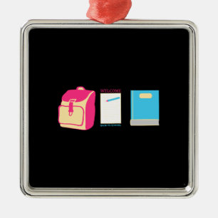 Adorno Metálico Bienvenido De Nuevo A La Escuela