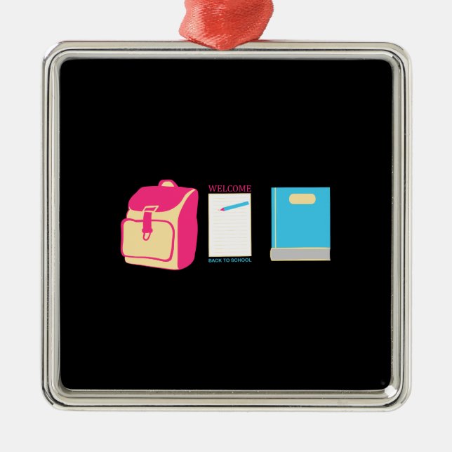 Adorno Metálico Bienvenido De Nuevo A La Escuela (Frente)