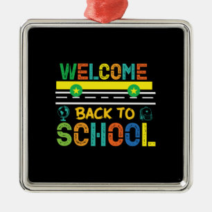 Adorno Metálico Bienvenido De Nuevo A La Escuela