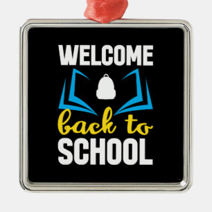 Adorno Metálico Bienvenido De Nuevo A La Escuela