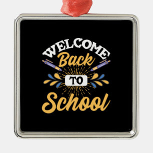 Adorno Metálico Bienvenido De Nuevo A La Escuela