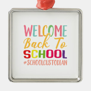 Adorno Metálico Bienvenido De Nuevo Al Cuidador Escolar