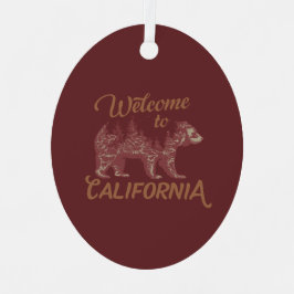 Adorno Metálico Bienvenidos a California Bear Forest