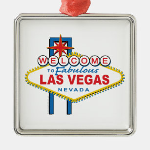 Adorno Metálico Bienvenidos a Fabulous Las Vegas