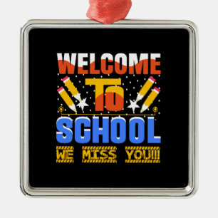 Adorno Metálico Bienvenidos A La Escuela Que Te Extrañamos