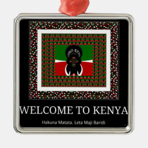 Adorno Metálico Bienvenidos a la Kenia mágica: Hakuna Matata