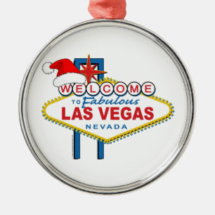 Adorno Metálico Bienvenidos a los fabulosos Navidades de Las Vegas