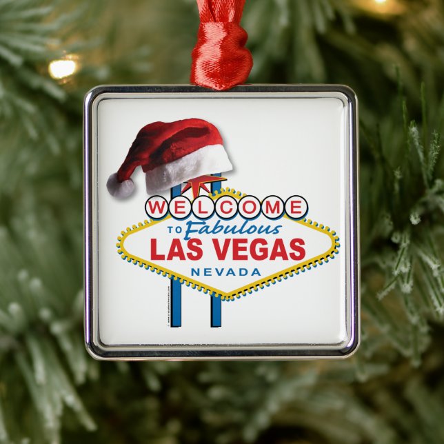 Adorno Metálico Bienvenidos a los Navidades en Las Vegas (Árbol)