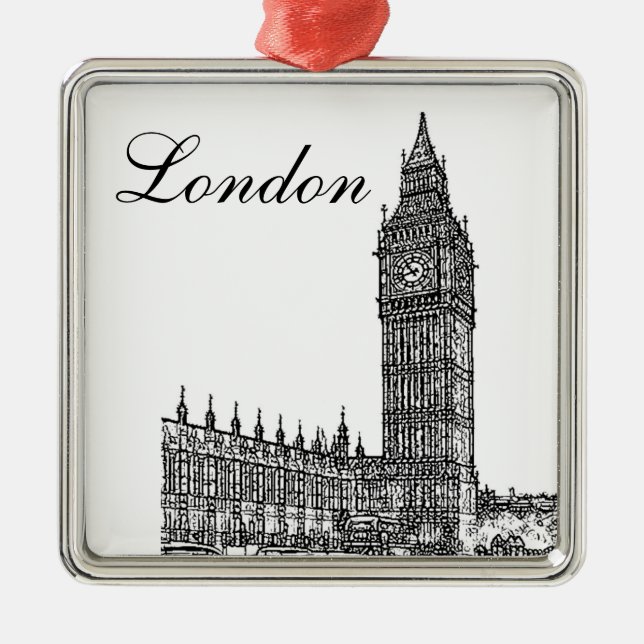 Adorno Metálico Big Ben (Frente)