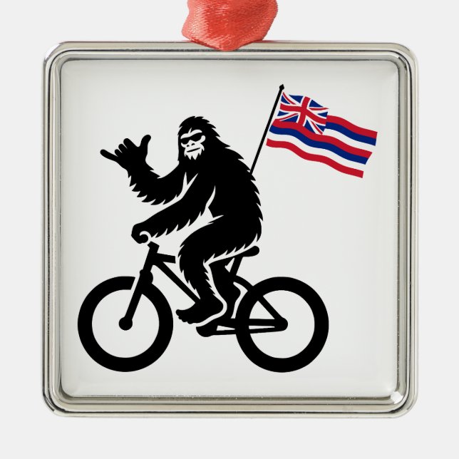 Adorno Metálico Bigfoot Cycling Hawaii Flag (Frente)