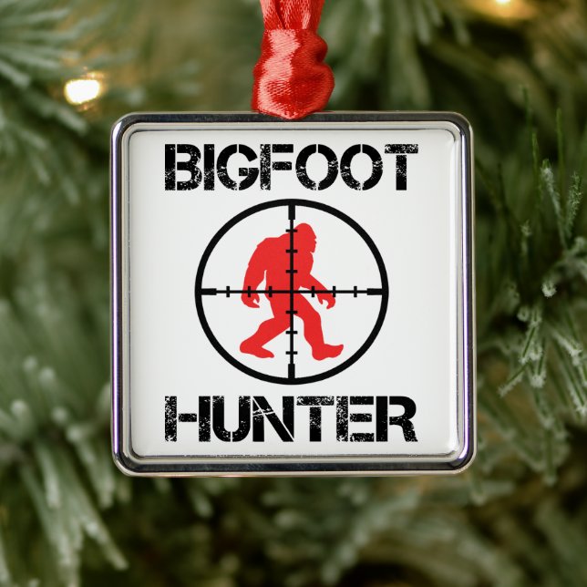 Adorno Metálico Bigfoot Hunter Funny Bigfoot Lover (Árbol)