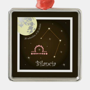 Adorno Metálico Bilancia 24 settembre al 23 Ottobre Ornament