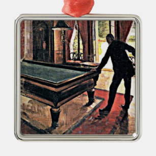 Adorno Metálico Billiards - Caillebotte, obra de arte de 1876