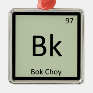 Adorno Metálico Bk - Química de Verduras Bok Choy Tabla Periódica