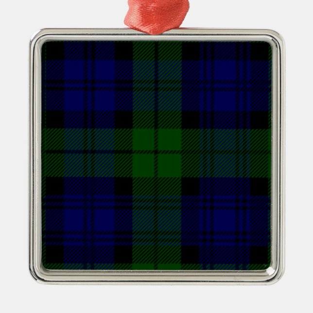 Adorno Metálico Black Watch Tartan Blue Green Plage (Frente)