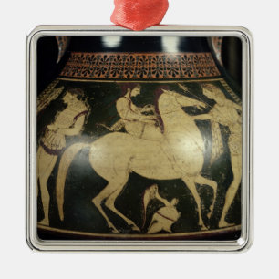 Adorno Metálico Blanco-figura amphora del ático