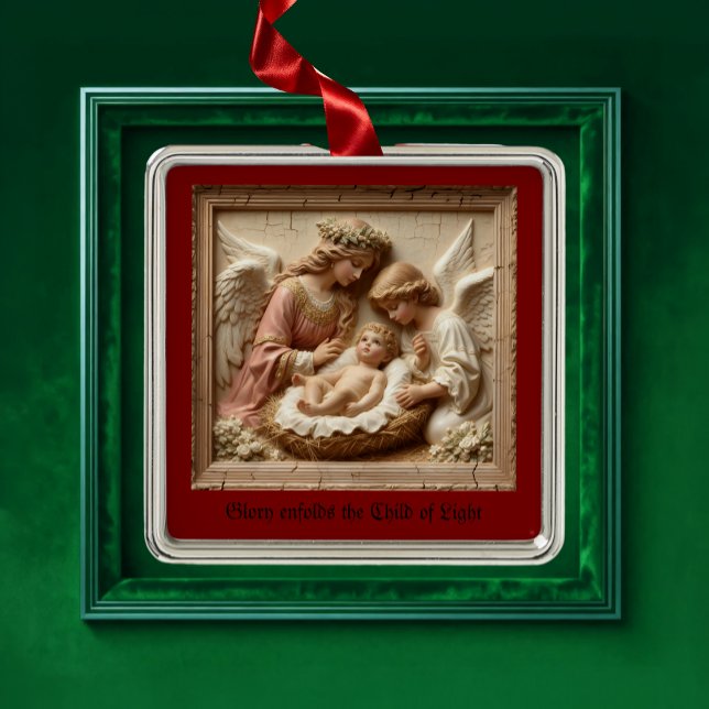 Adorno Metálico Blessed are they who guard the manger Ornament (Subido por el creador)