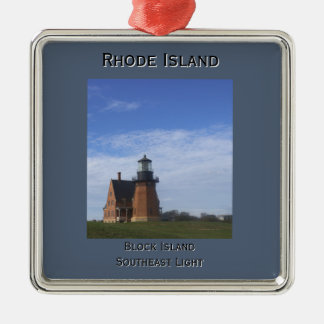 Adorno Metálico Block Island Southeast Light Ornament