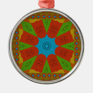 Adorno Metálico Bloom Kaleidoscope Un vibrante color de impresión 