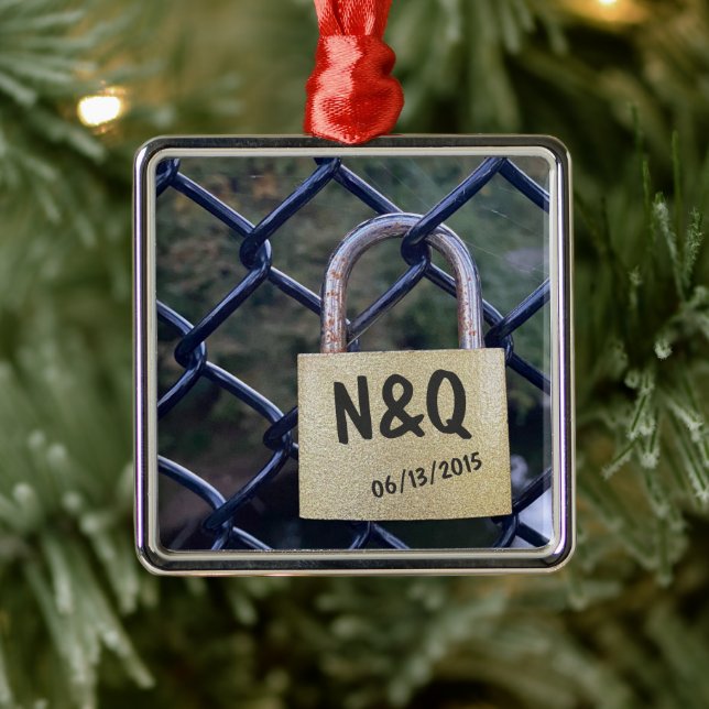 Adorno Metálico Bloqueo de amor del puente personalizado (Árbol)