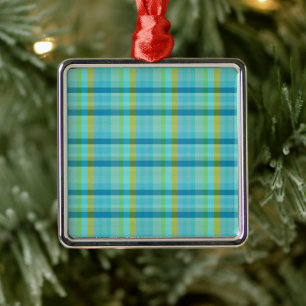 Adorno Metálico Blue Plaid by Shirley Taylor