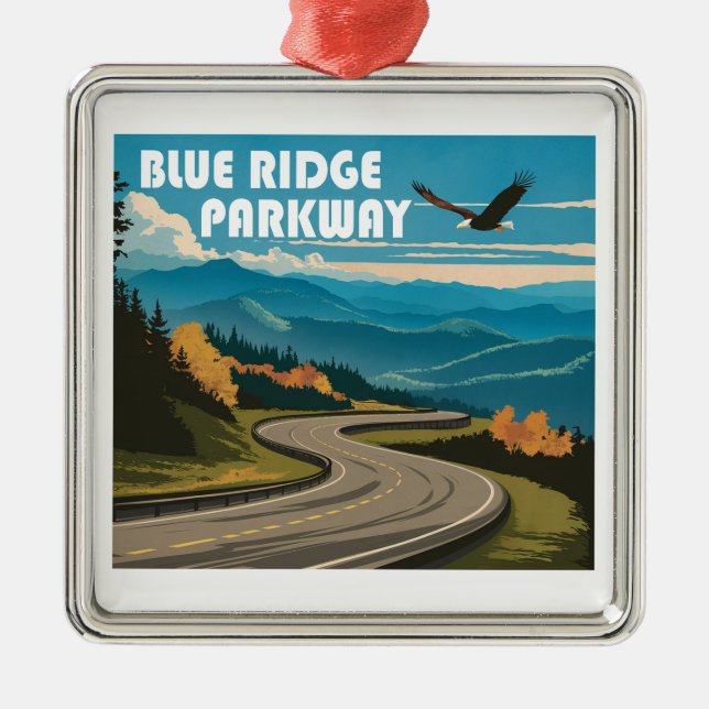 Adorno Metálico Blue Ridge Parkway Eagle (Frente)