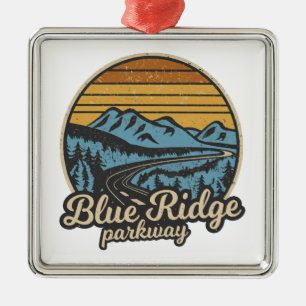 Adorno Metálico Blue Ridge Parkway Retro