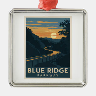 Adorno Metálico Blue Ridge Parkway Sunset