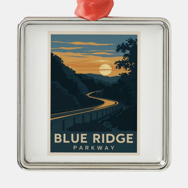 Adorno Metálico Blue Ridge Parkway Sunset (Frente)