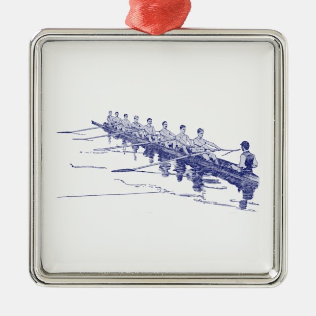 Adorno Metálico Blue Rowing Rowers Equipo Deportes Náuticos #3 (Frente)