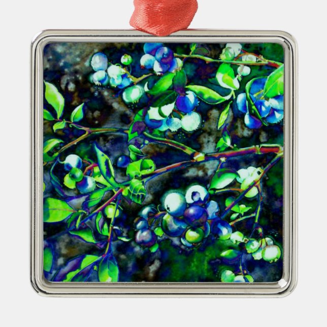 Adorno Metálico Blueberries (Frente)