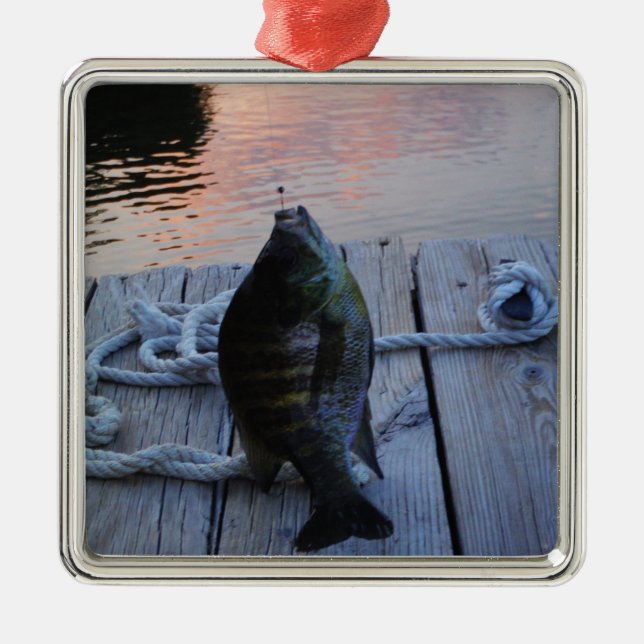 Adorno Metálico Bluegill al atardecer Lago Arrowhead (Frente)